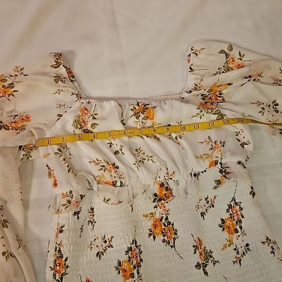 Rare Editions Floral gathered mini dress size XS/S - Picture 11 of 12